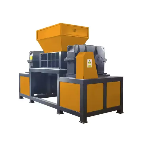 Crop straw double shaft shredd