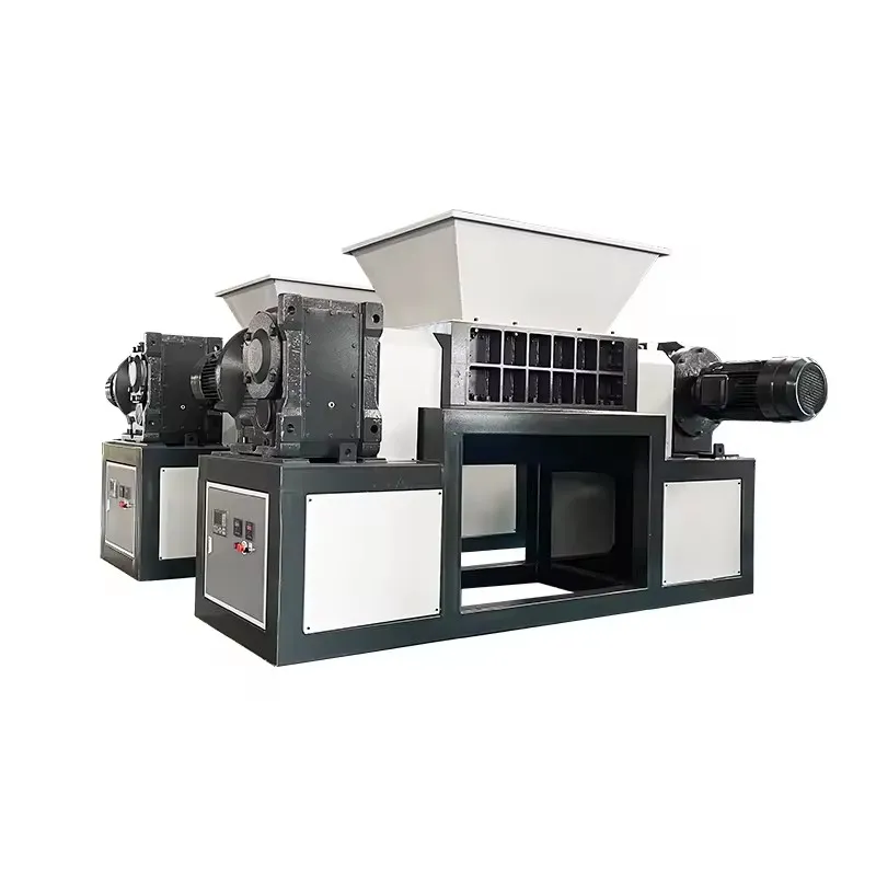 Crop straw double shaft shredder